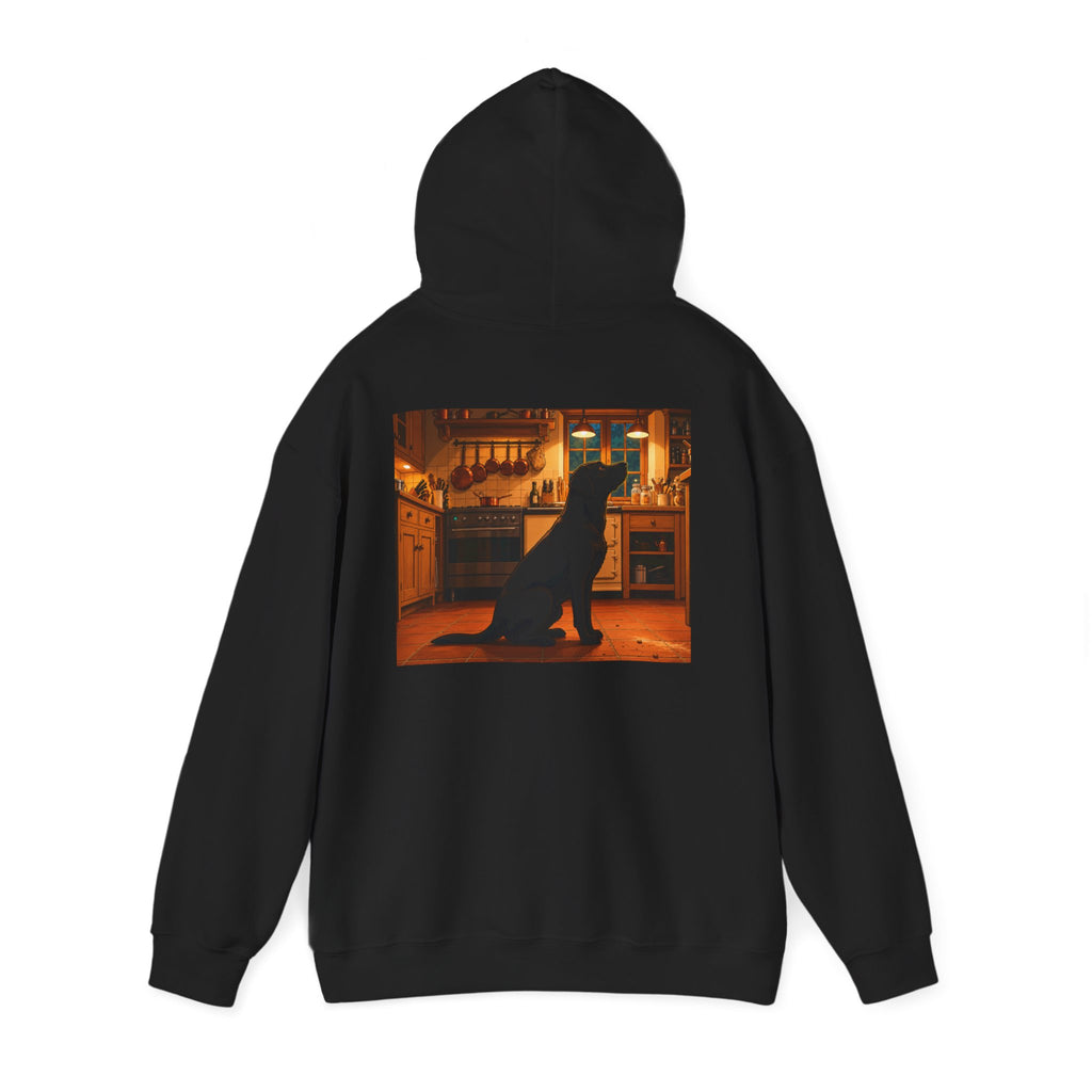 Labrador Retriever Hoodie — “Chief Crumb Inspector” Cute Labrador Kitchen Portrait Pullover