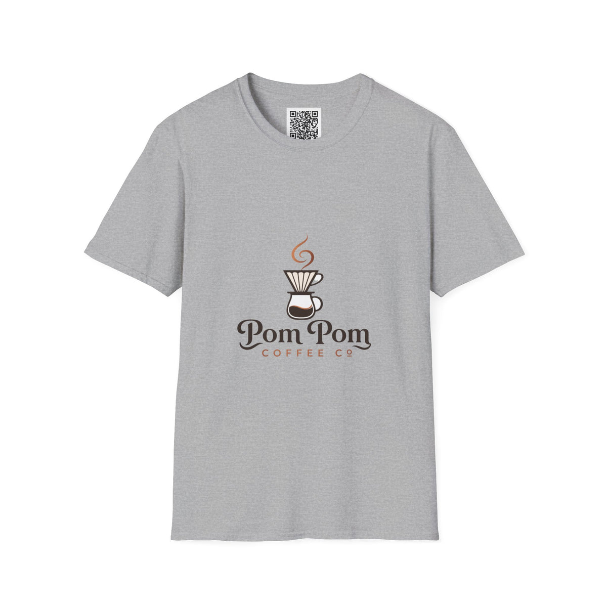 Pomeranian Pom Pom Coffee Pomeranian T-Shirt — “Fueled by Coffee and Pom Pom Energy”