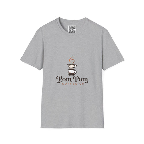 Pomeranian Pom Pom Coffee Pomeranian T-Shirt — “Fueled by Coffee and Pom Pom Energy”