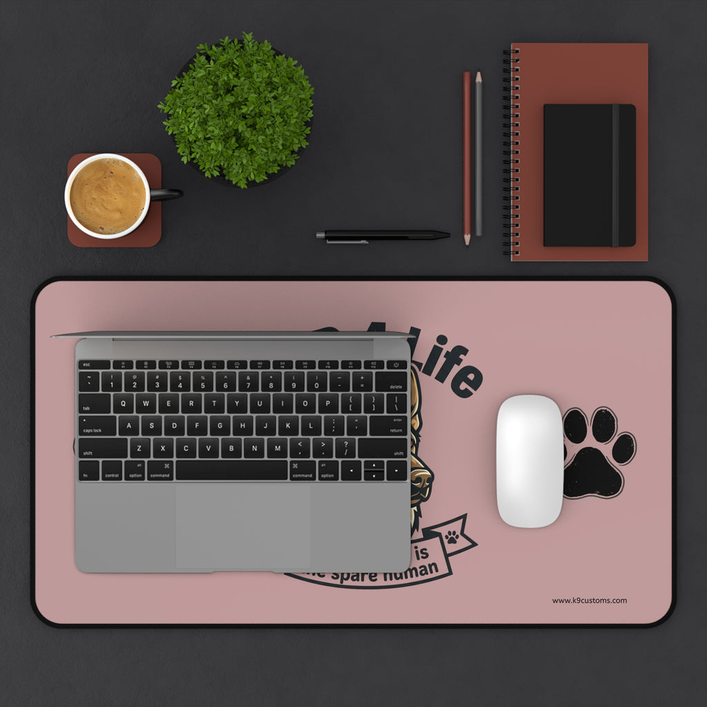 GSD 4 Life Desk Mat – “My Husband is the Spare Human” German Shepherd Mouse Pad