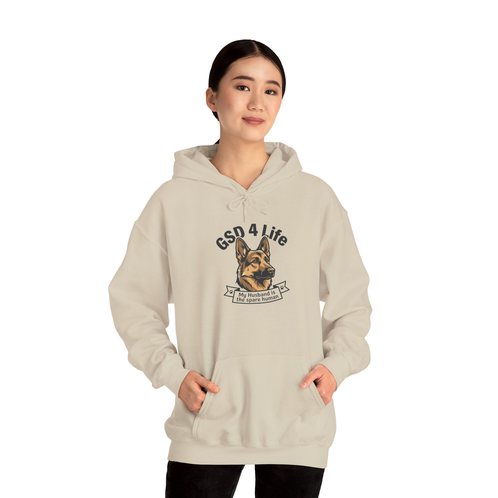 GSD 4 Life Hoodie — my husband is the spare human