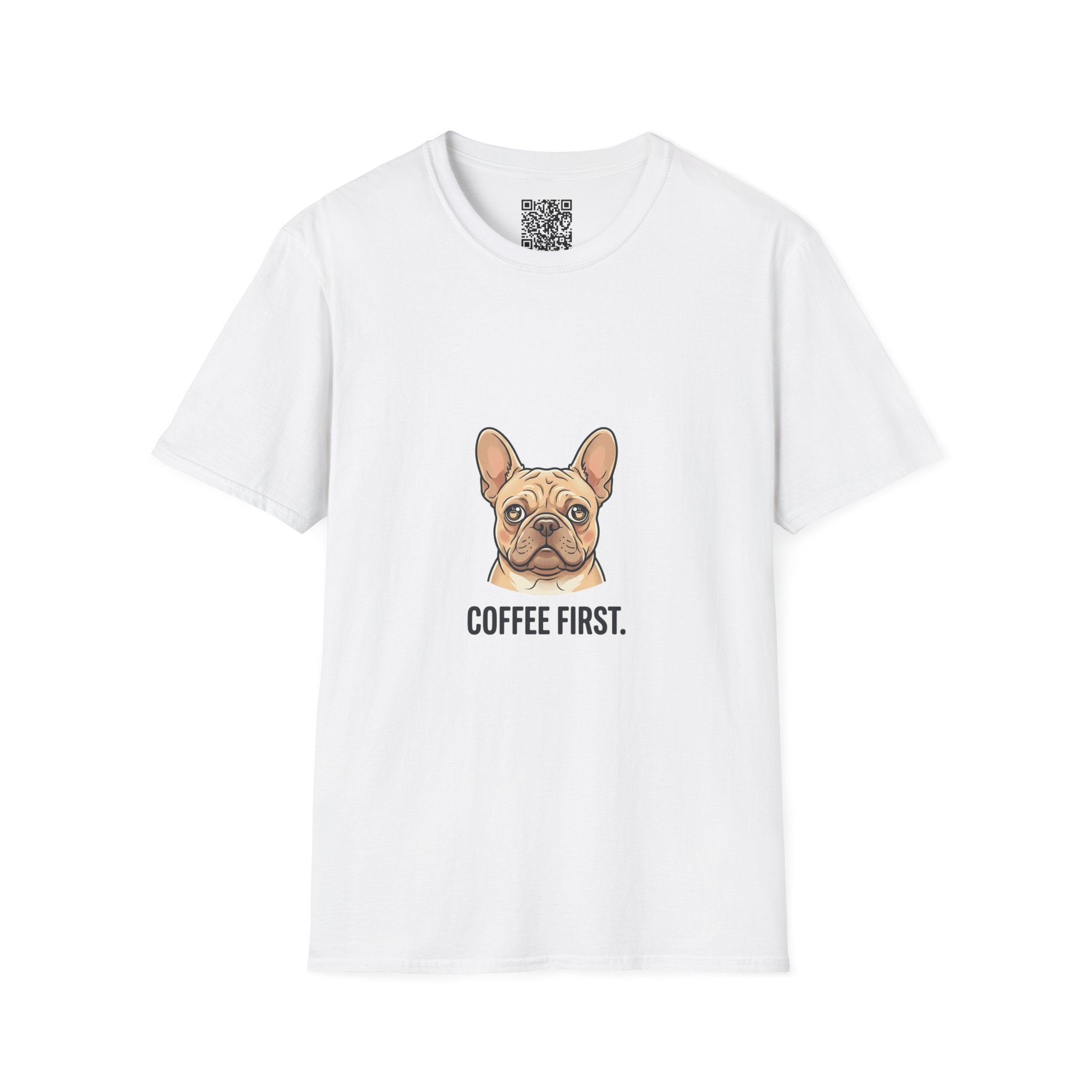 French Bulldog "Coffee First" T-Shirt