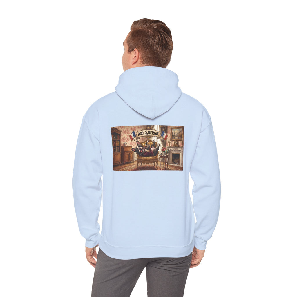 Frenchie Hoodie 90% Energy — Graphic Pullover