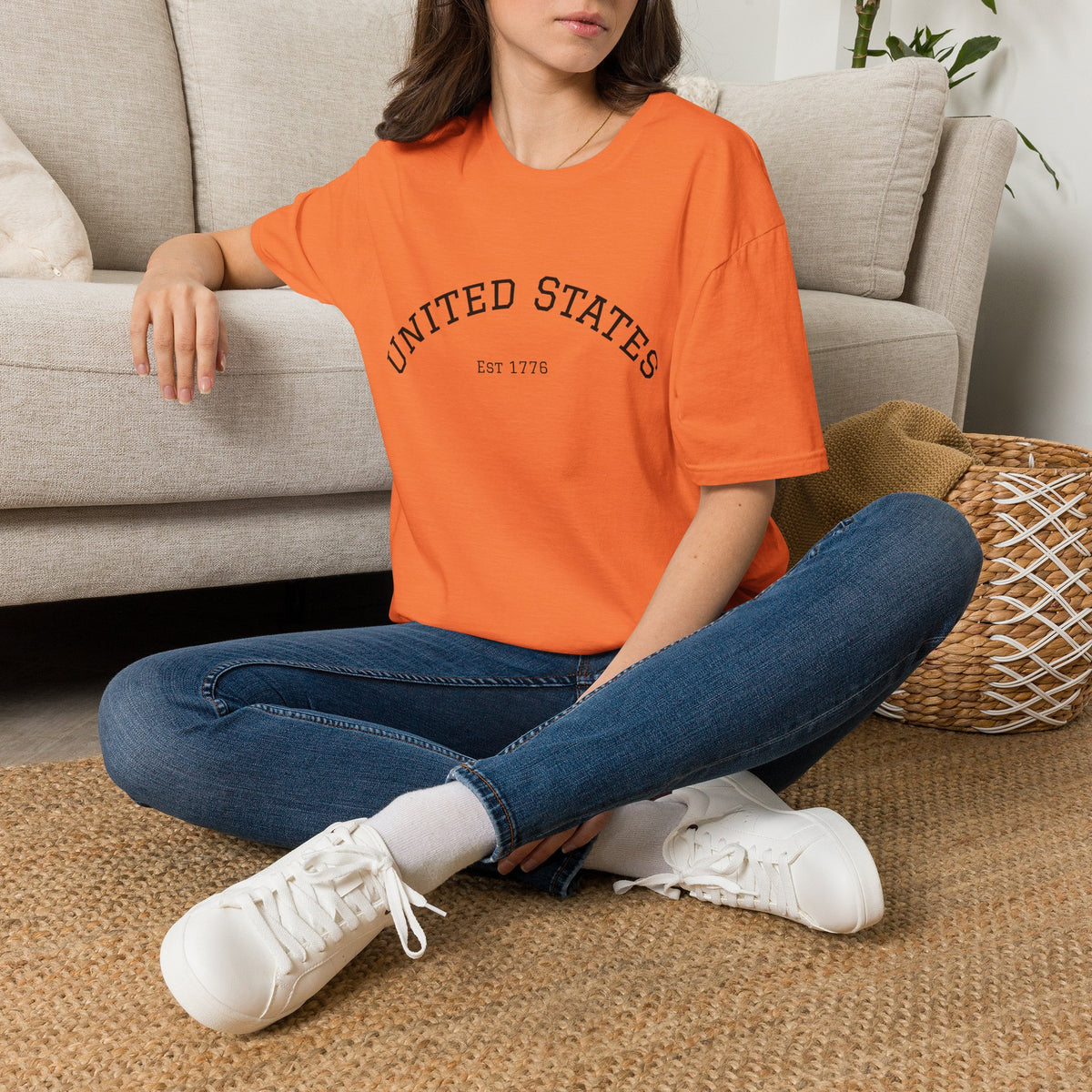 United States EST 1776 T-Shirt | Patriotic Vintage Script Tee