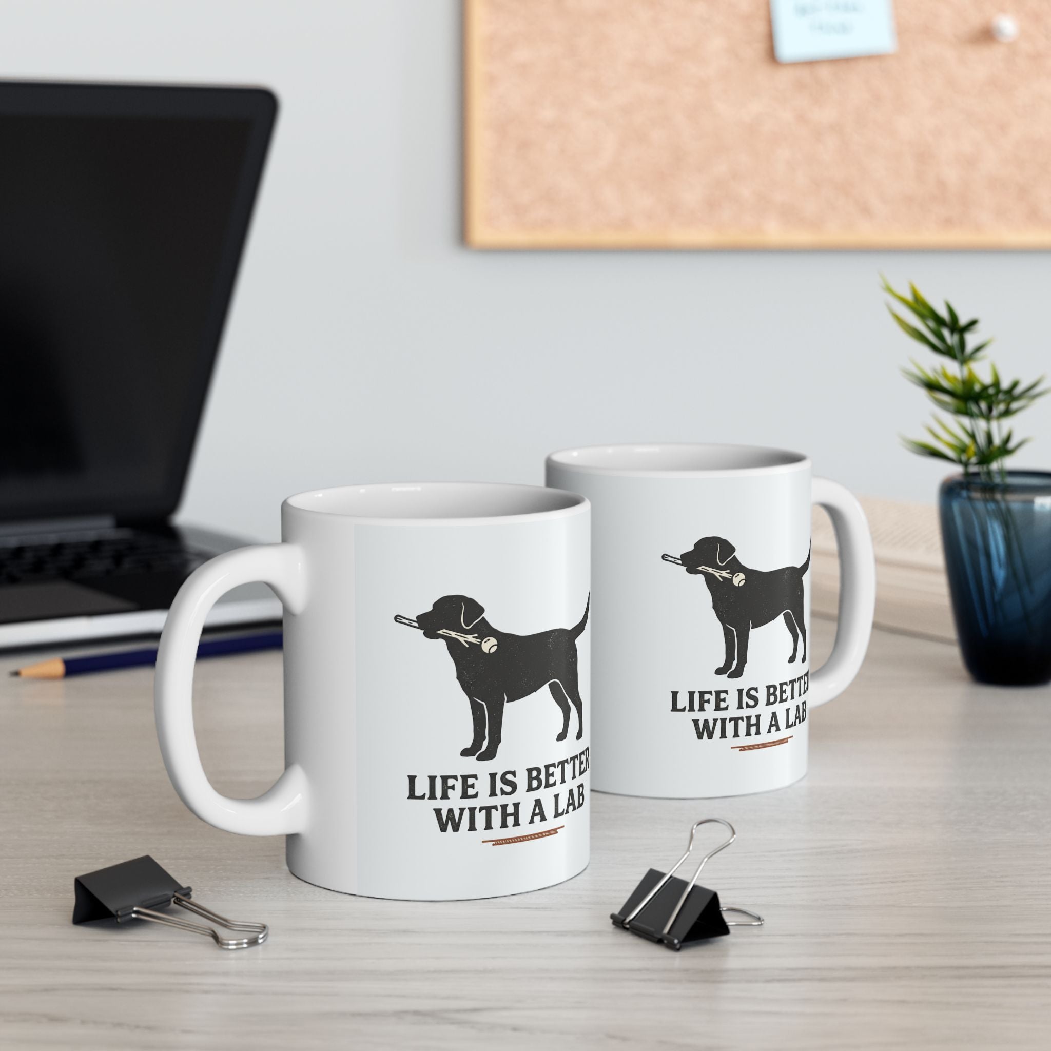 “Life is Better with a Lab” Coffee Cup (11oz & 15oz) | Ceramic Mug