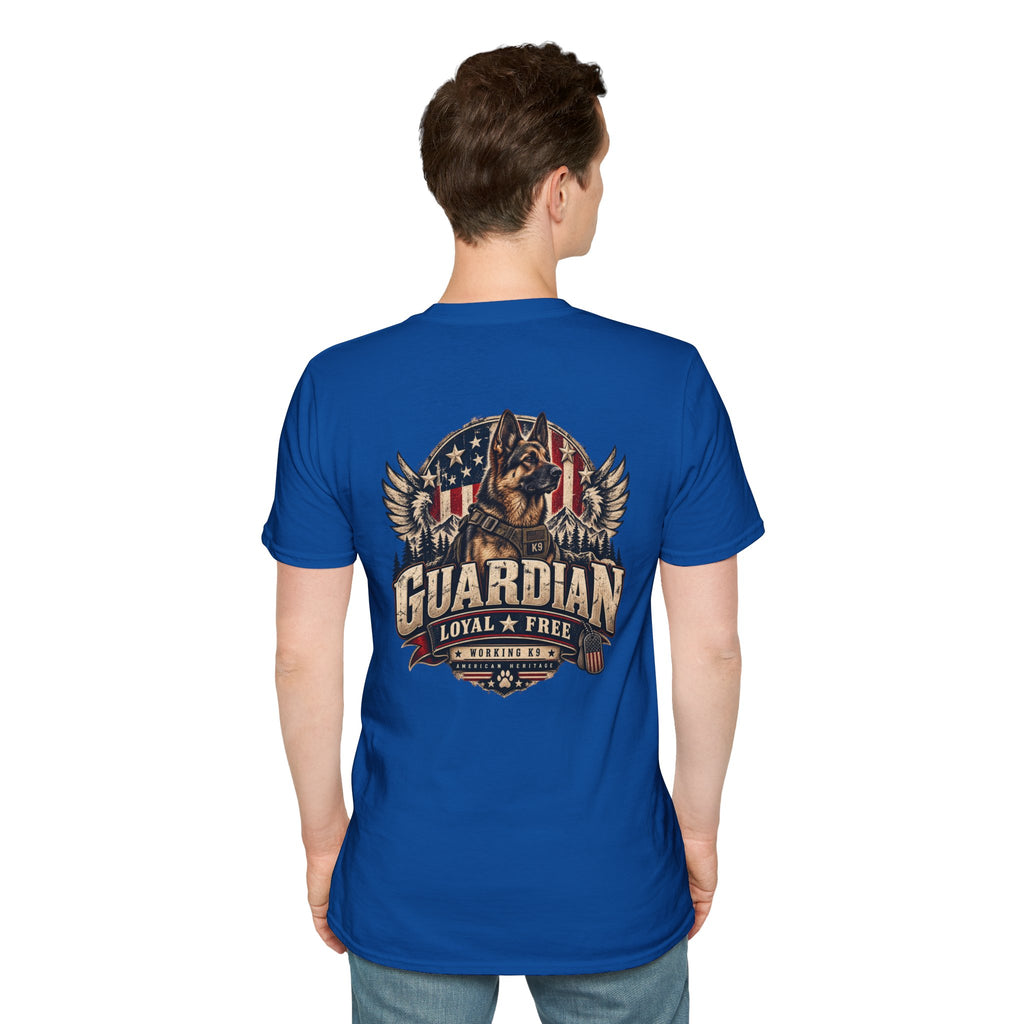 Guardian German Shepherd T-Shirt — Loyal & Free Patriotic K9 Tee