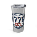 1776 Tumbler 20oz Tumbler — "Home of the Free Because of the Brave" Patriotic Stainless Travel Cup