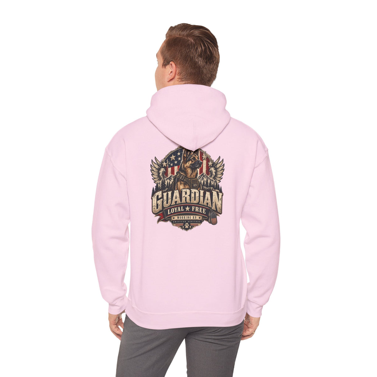 Guardian Loyal & Free Hoodie - Patriotic American Flag Eagle Design