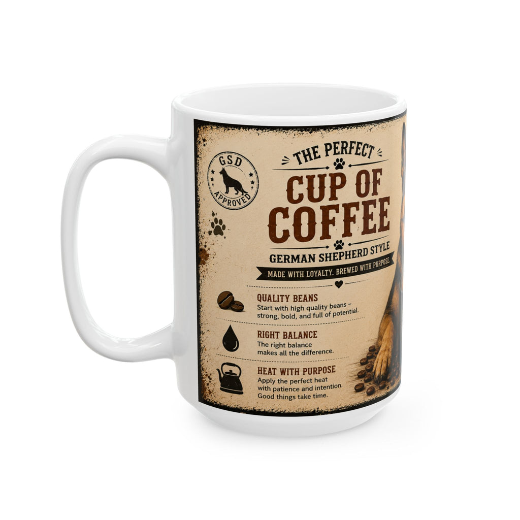 German Shepherd – 'Loyal, Strong, Focused' Dog Lover Gift (11oz/15oz)