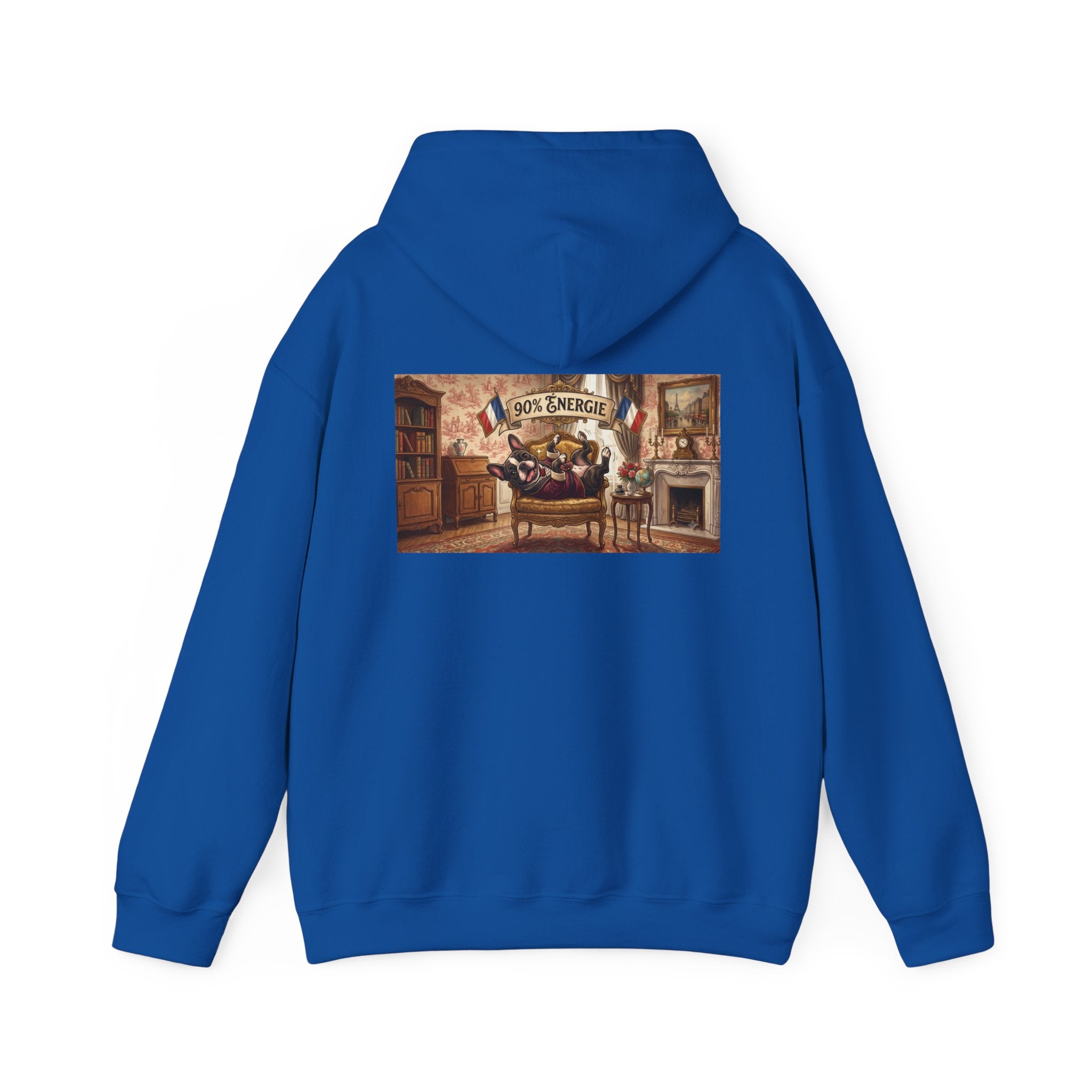 Frenchie Hoodie 90% Energy — Graphic Pullover