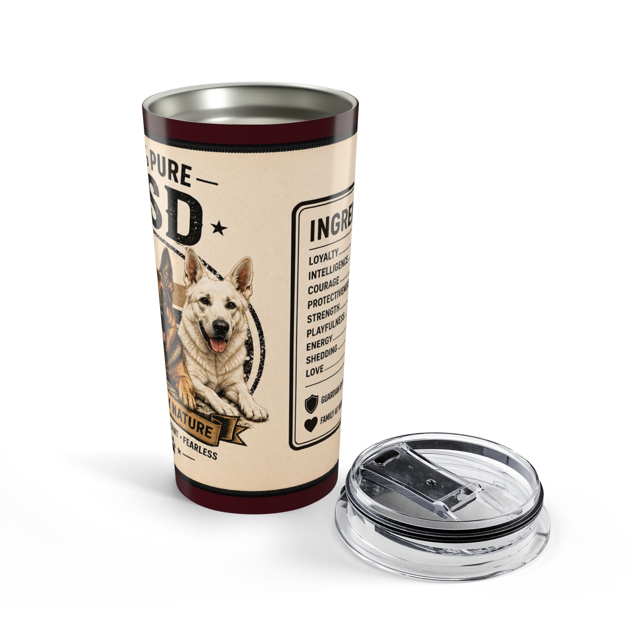 GSD — 'Pure Breed' Travel Coffee Cup 20oz