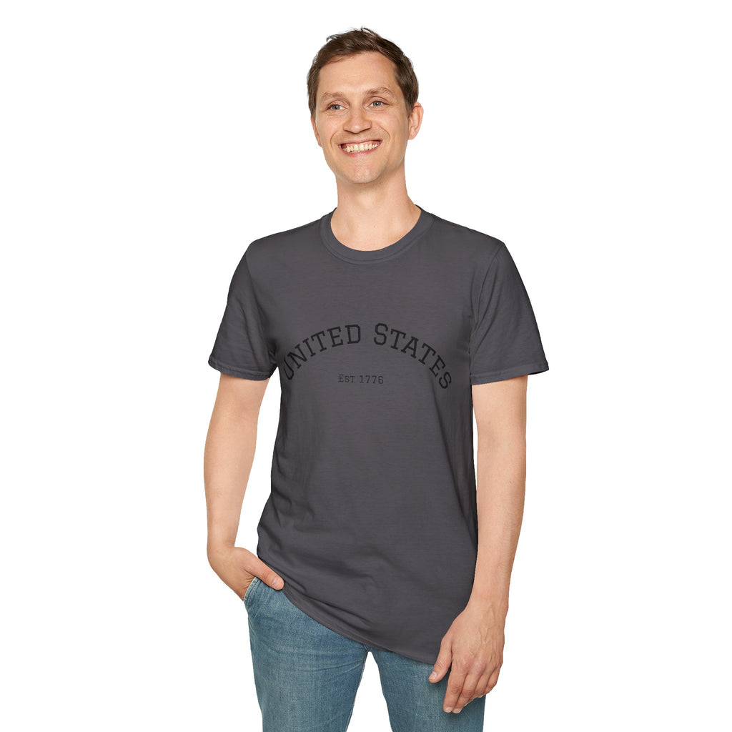 United States EST 1776 T-Shirt | Patriotic Vintage Script Tee