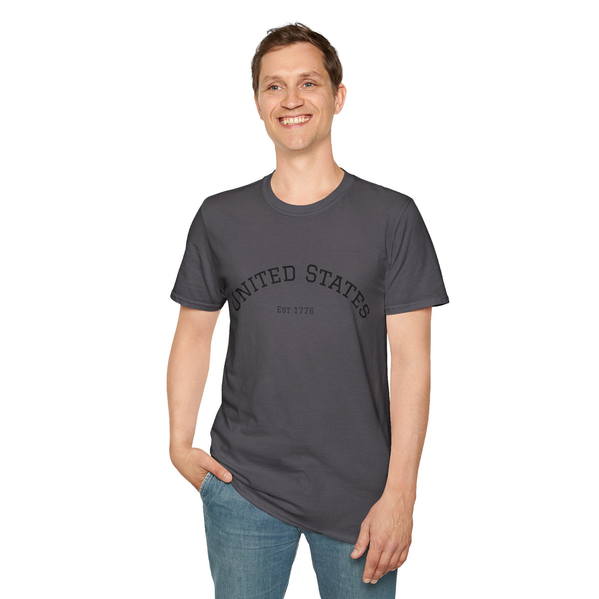 United States EST 1776 T-Shirt | Patriotic Vintage Script Tee