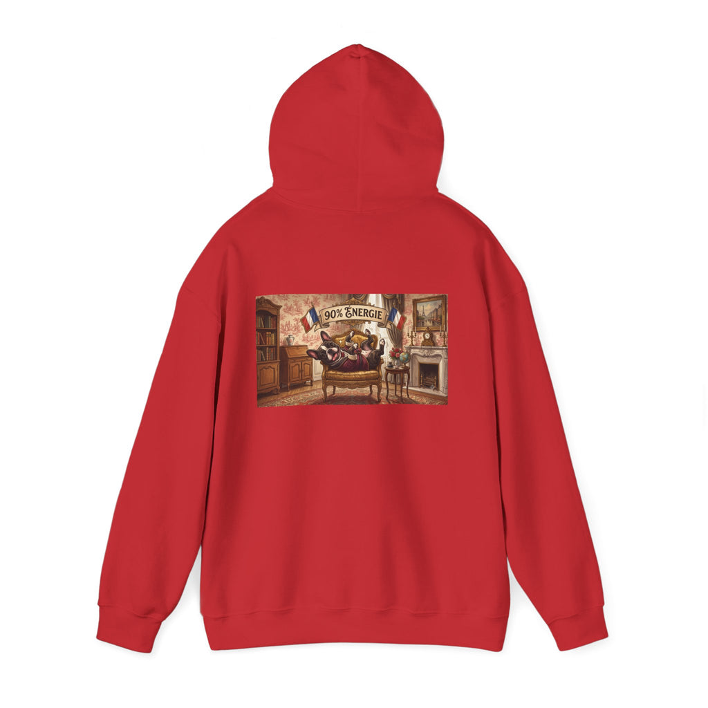 Frenchie Hoodie 90% Energy — Graphic Pullover