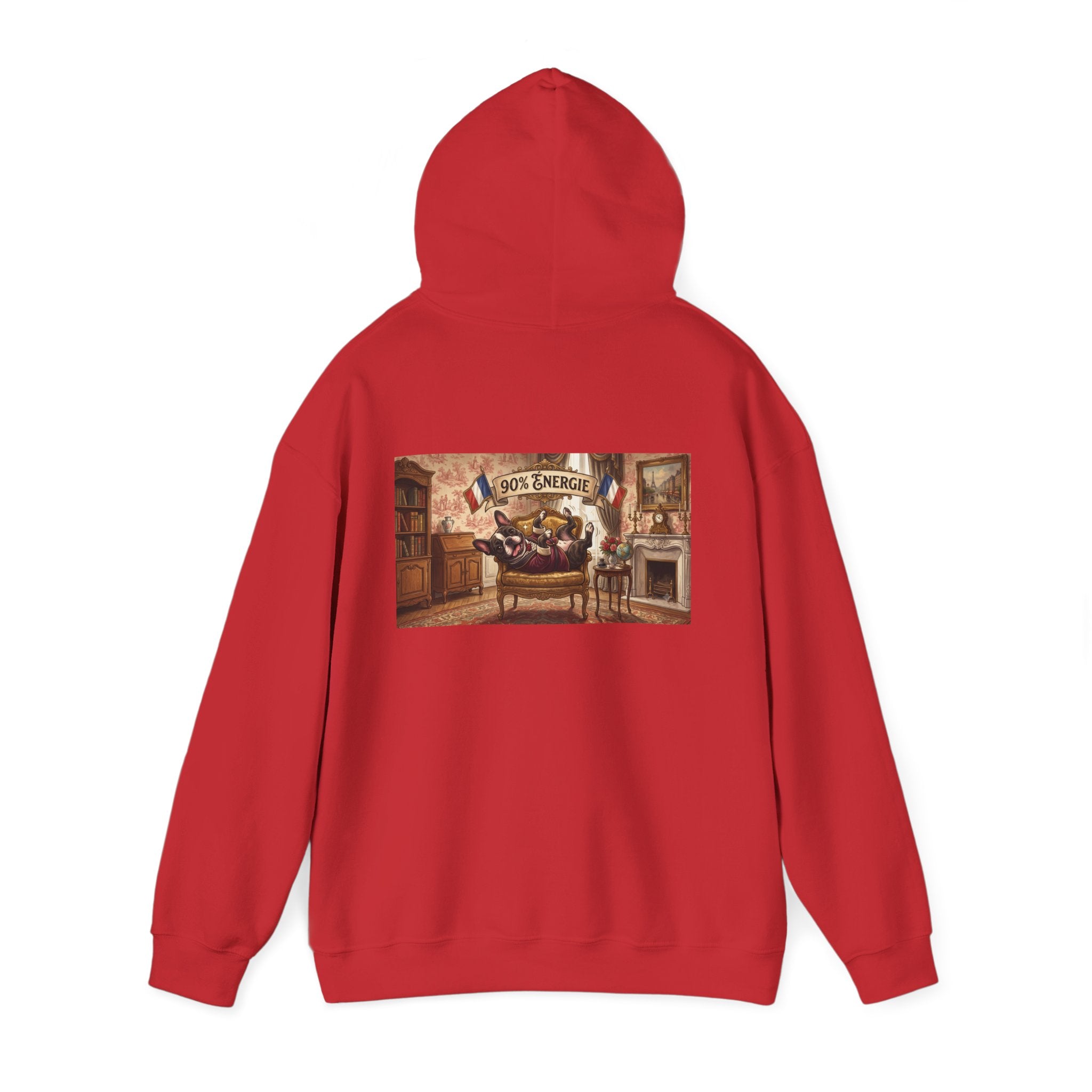 Frenchie Hoodie 90% Energy — Graphic Pullover