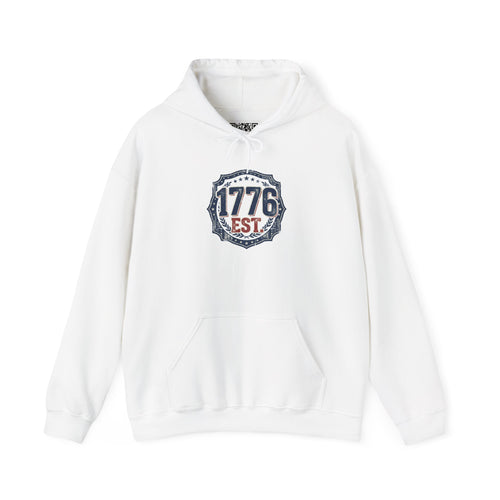 1776 Patriotic Hoodie — "Free Because of the Brave" Military Veteran Sweatshirt