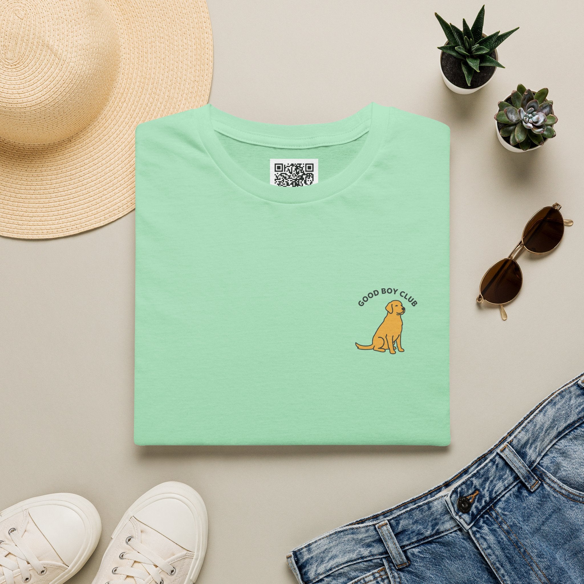 Golden Retriever Good Boy Club Print T-Shirt
