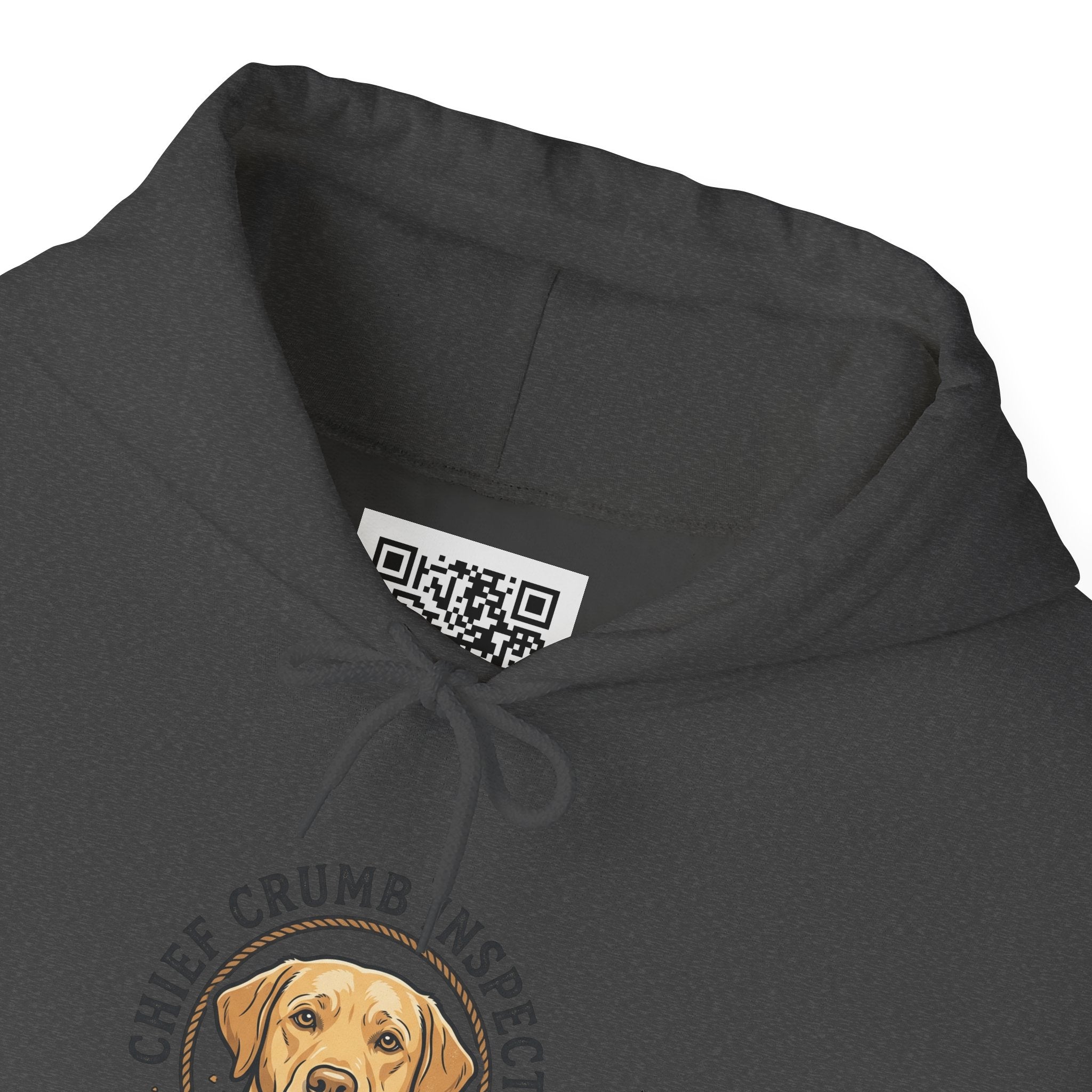 Labrador Retriever Hoodie — “Chief Crumb Inspector” Cute Labrador Kitchen Portrait Pullover