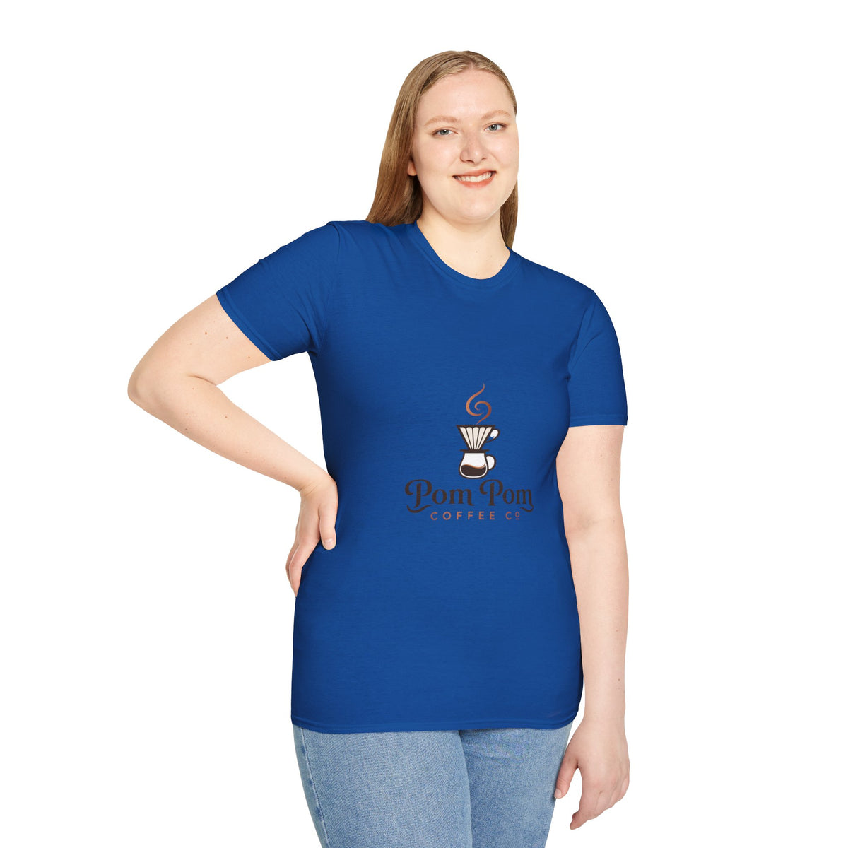 Pomeranian Pom Pom Coffee Pomeranian T-Shirt — “Fueled by Coffee and Pom Pom Energy”