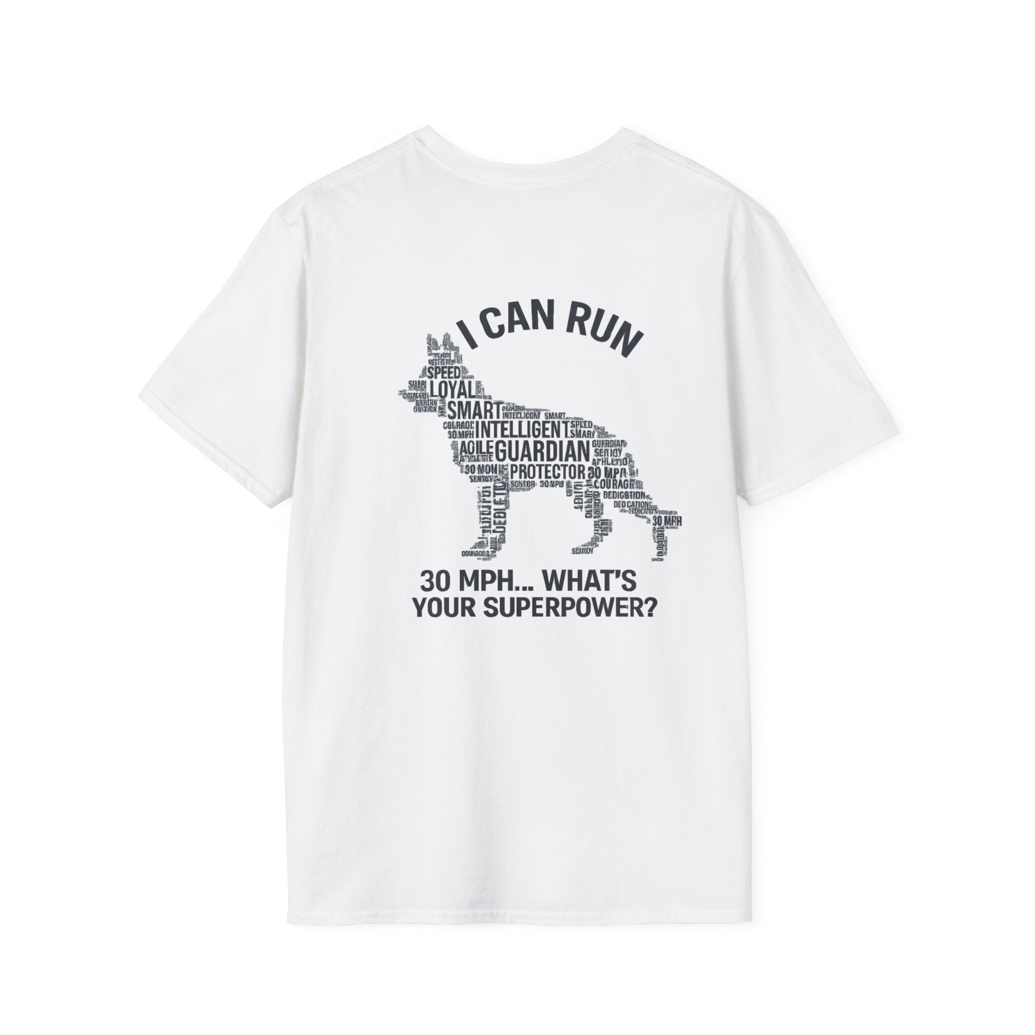 GSD German Shepherd Logo T‑Shirt — Minimal Dog Rescue Tribute Tee