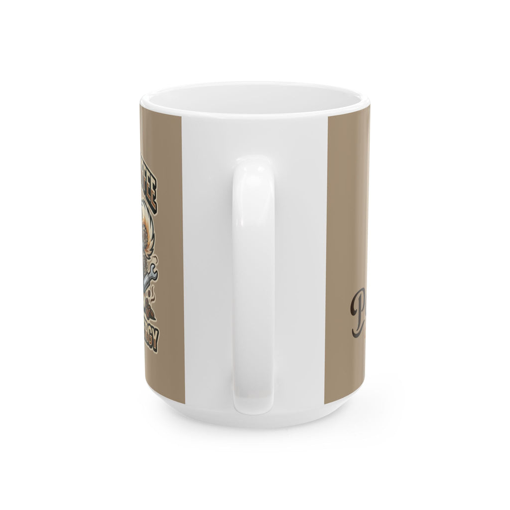 Pomeranian Coffee Mug — "Fueled by Coffee, Powered by Pom" Ceramic Mug (11oz/15oz)
