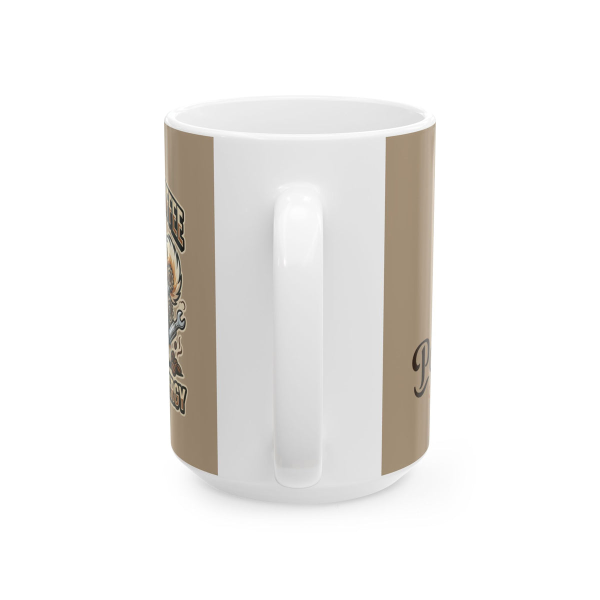 Pomeranian Coffee Mug — "Fueled by Coffee, Powered by Pom" Ceramic Mug (11oz/15oz)