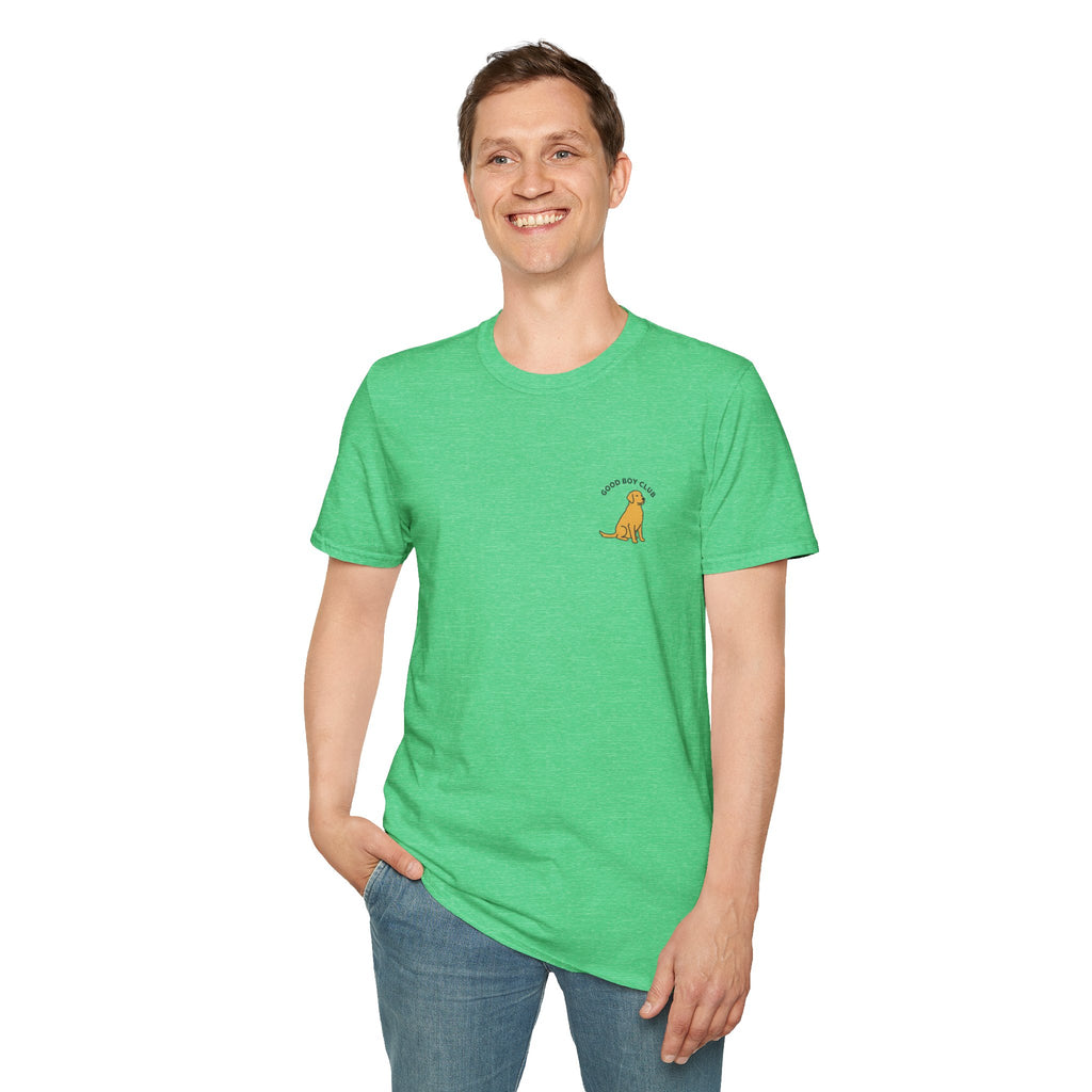 Golden Retriever Good Boy Club Print T-Shirt