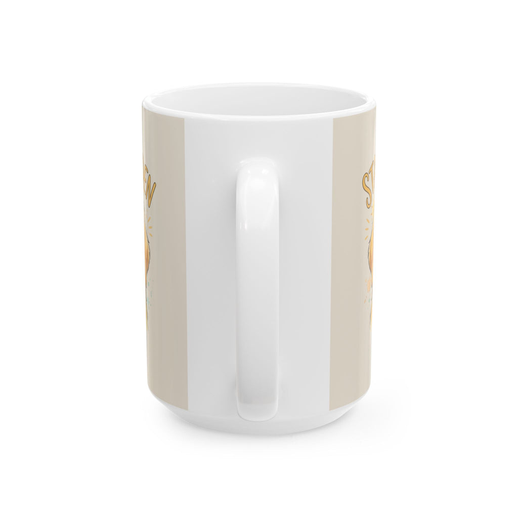 “Stay Golden” Ceramic Coffee Cup (11oz & 15oz)