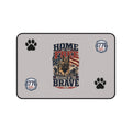 Patriotic K9 Desk Mat — "Home of the Free Because of the Brave" Mouse Pad