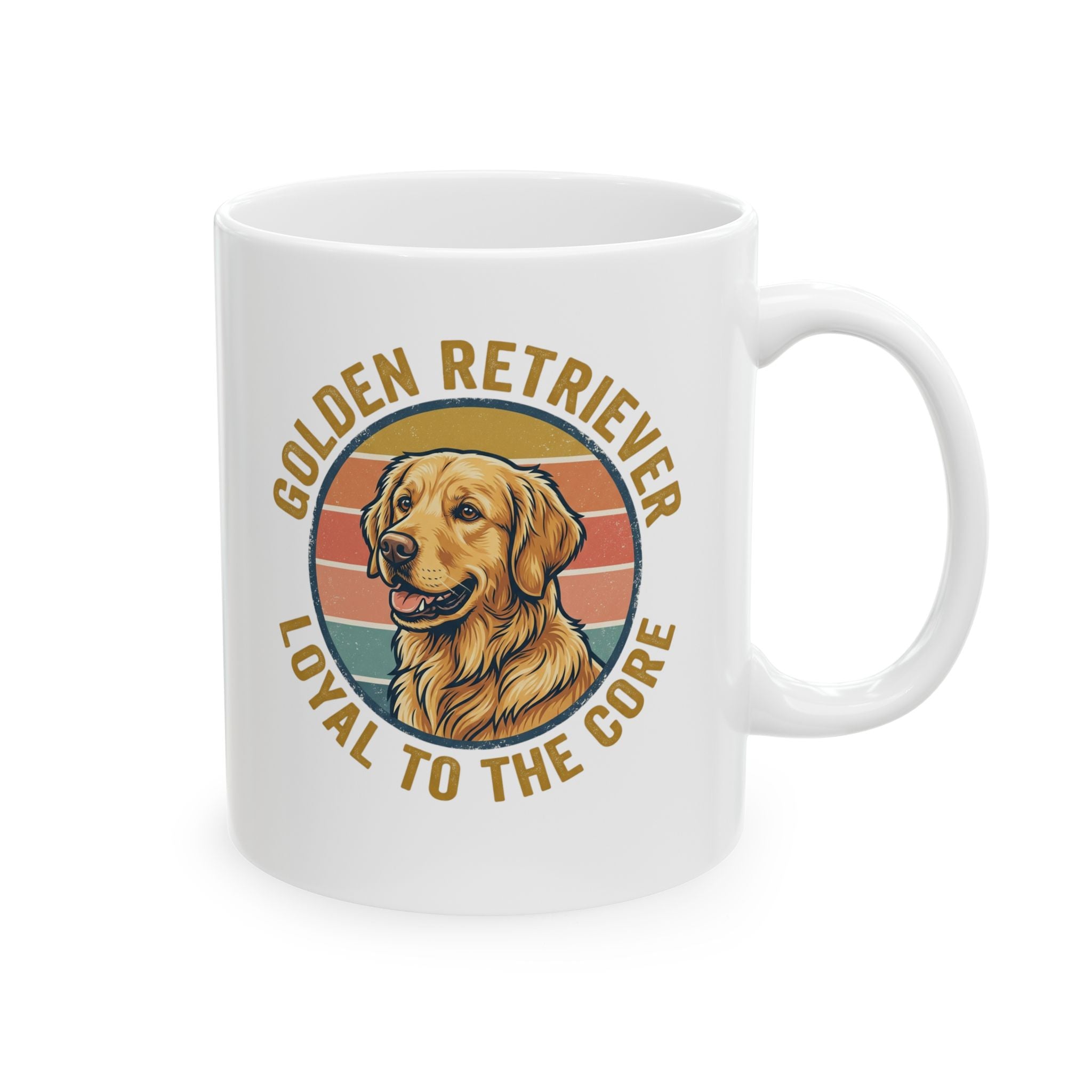 Golden Retriever Ceramic Mug — "Good Boy" Loyal Dog Coffee Cup (11oz/15oz)