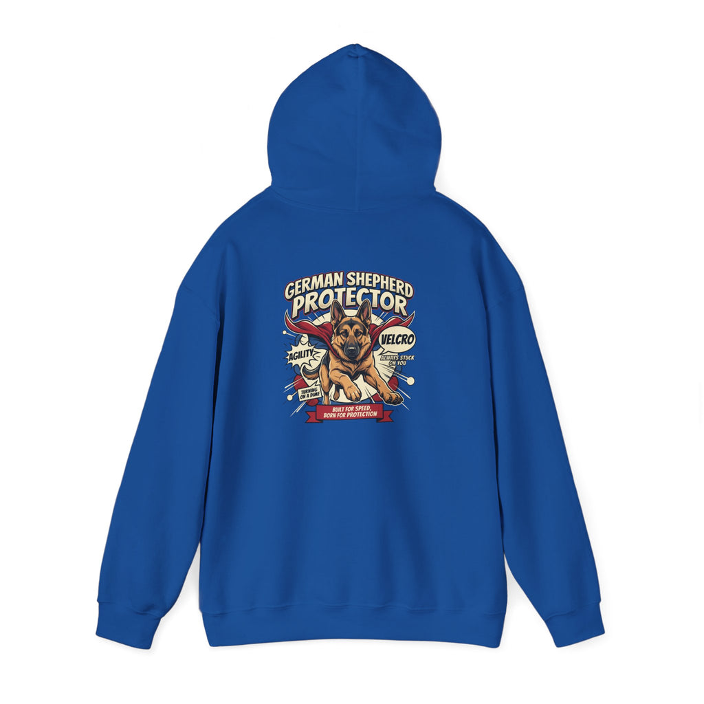 German Shepherd Protector Hoodie — "Not All Heroes Wear Capes" Dog Lover Pullover