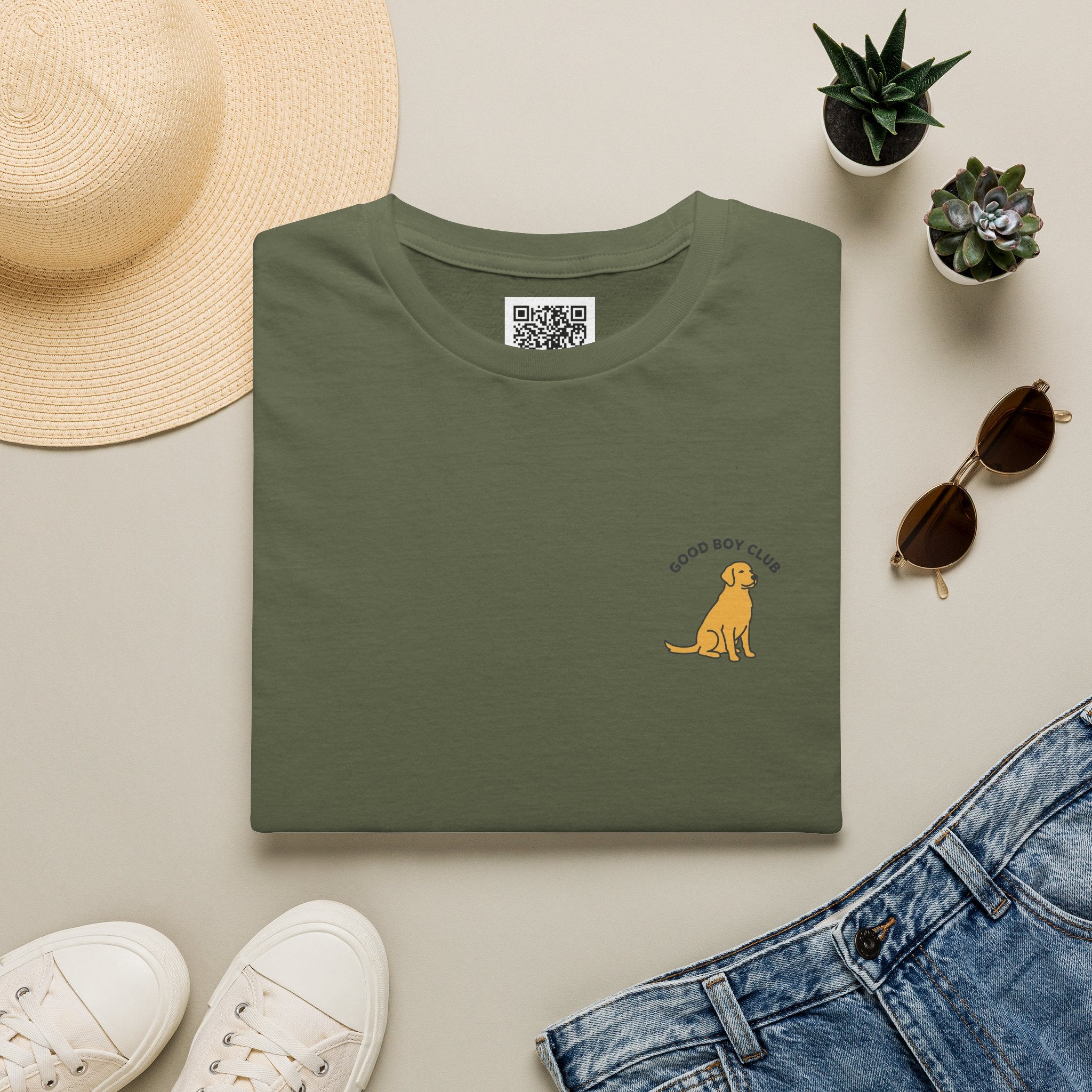 Golden Retriever Good Boy Club Print T-Shirt