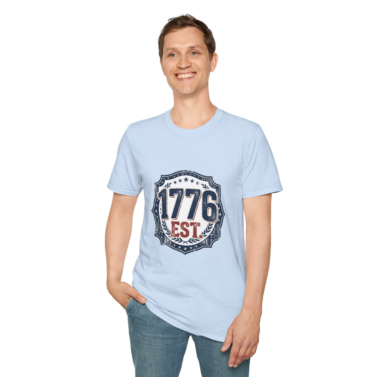 1776 Vintage Shield T-Shirt — Patriotic Independence Day Tee