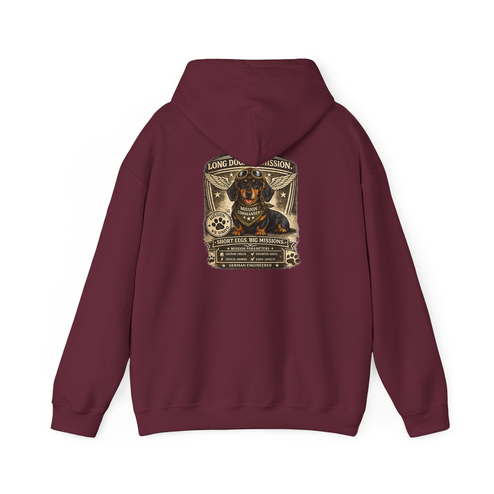 Dachshund — "Long Dog" Vintage Badge Graphic