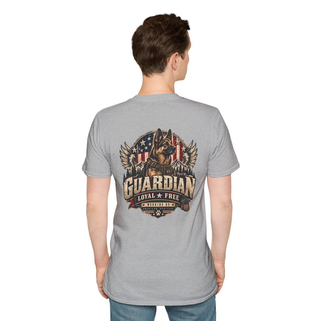 Guardian German Shepherd T-Shirt — Loyal & Free Patriotic K9 Tee
