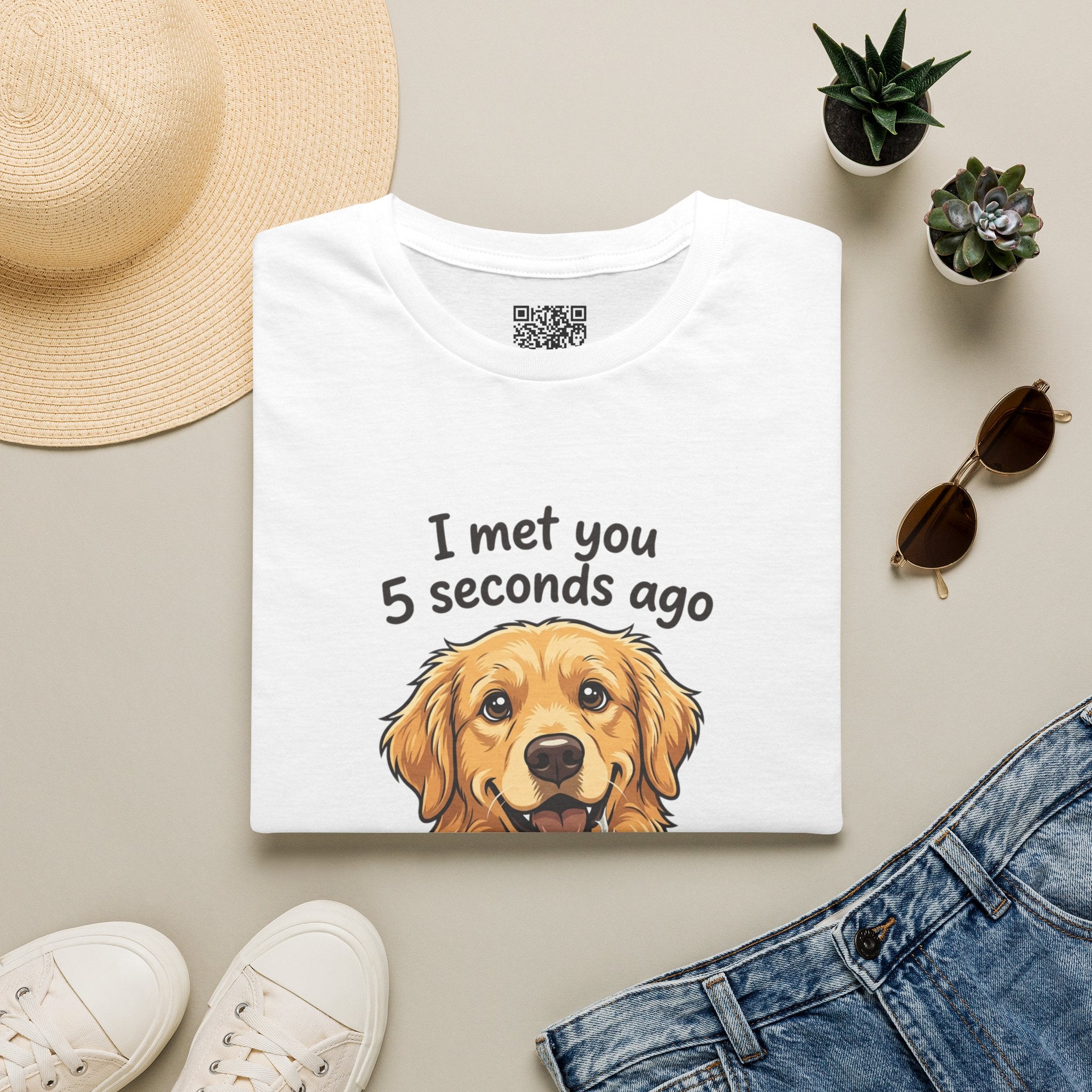 Golden Retriever Tee — “I Met You 5 Seconds Ago” Funny Dog Lover T-Shirt