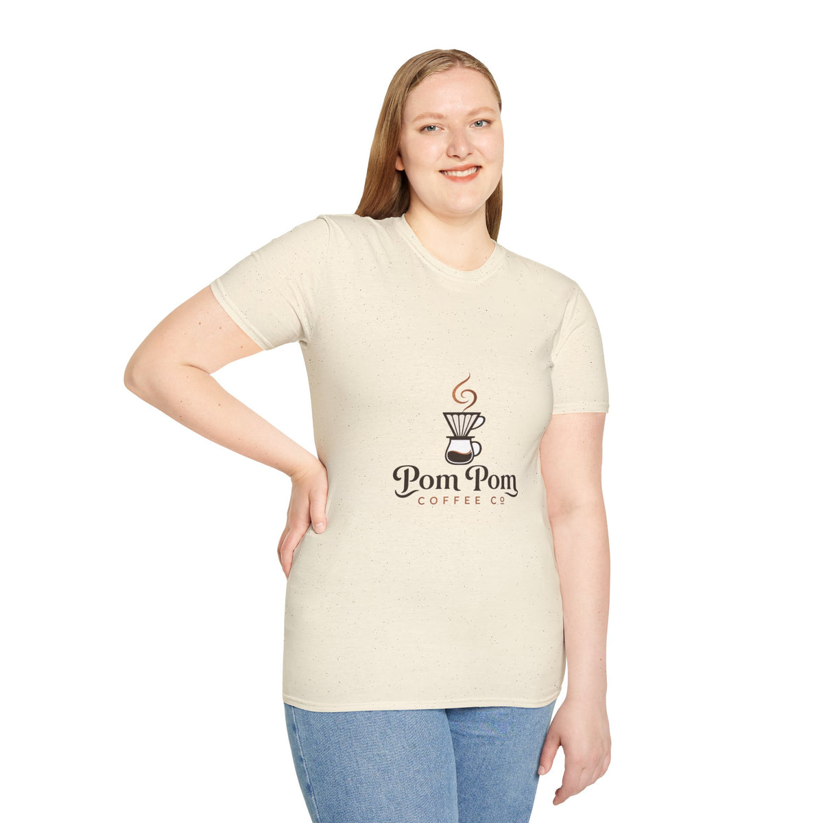 Pomeranian Pom Pom Coffee Pomeranian T-Shirt — “Fueled by Coffee and Pom Pom Energy”