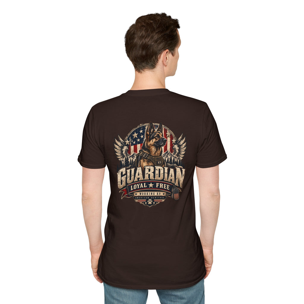 Guardian German Shepherd T-Shirt — Loyal & Free Patriotic K9 Tee