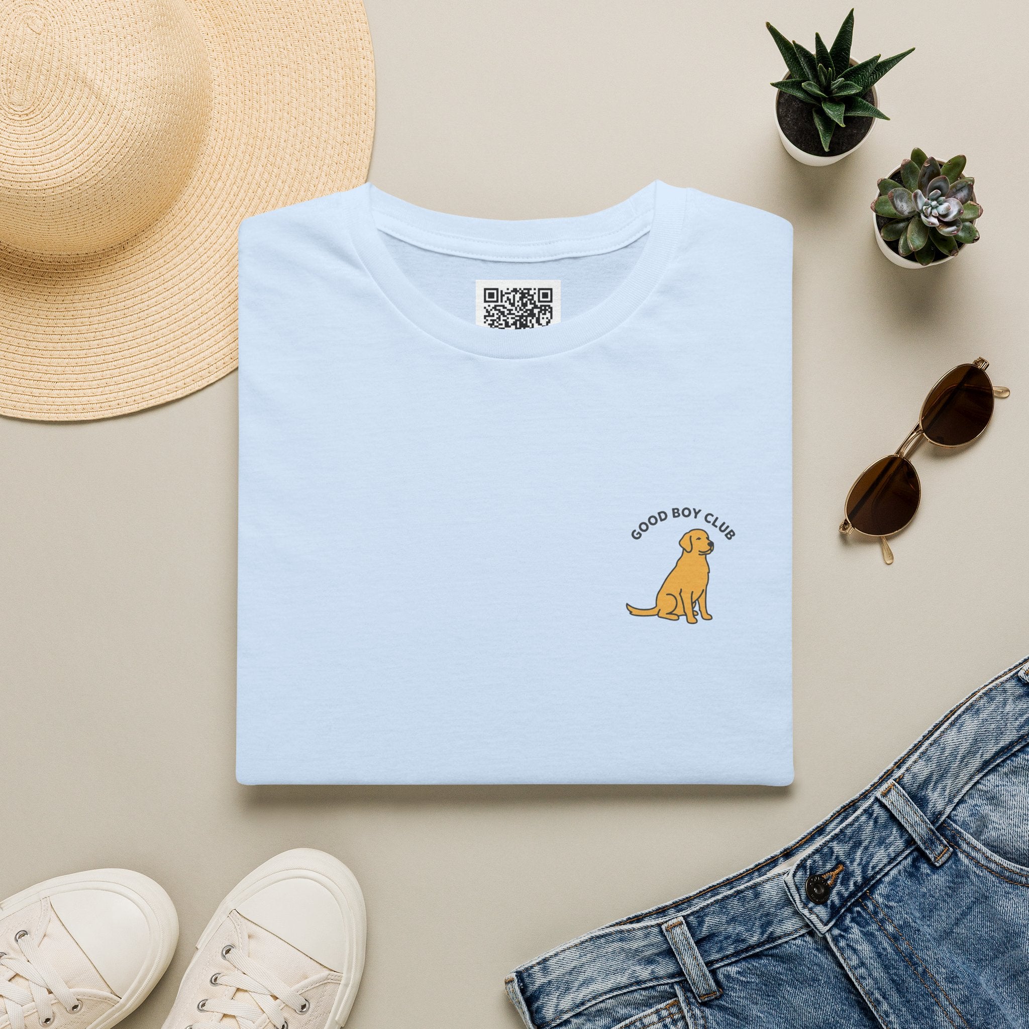 Golden Retriever Good Boy Club Print T-Shirt