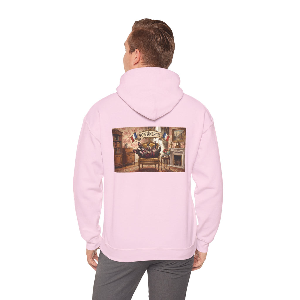 Frenchie Hoodie 90% Energy — Graphic Pullover