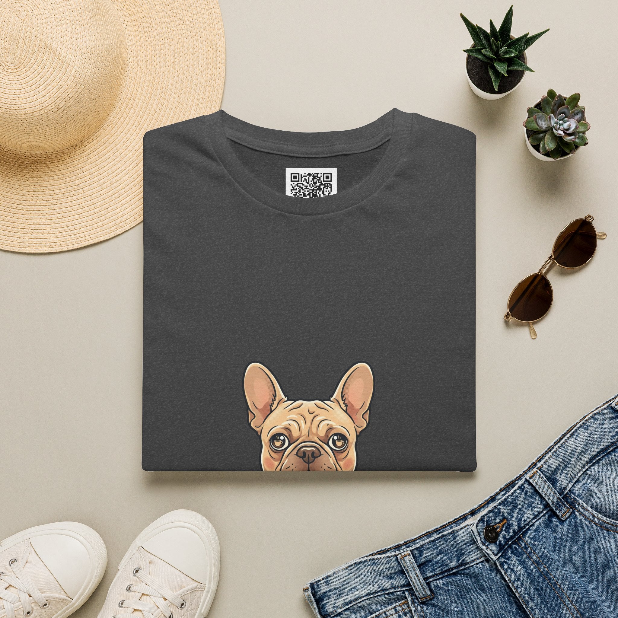 French Bulldog "Coffee First" T-Shirt