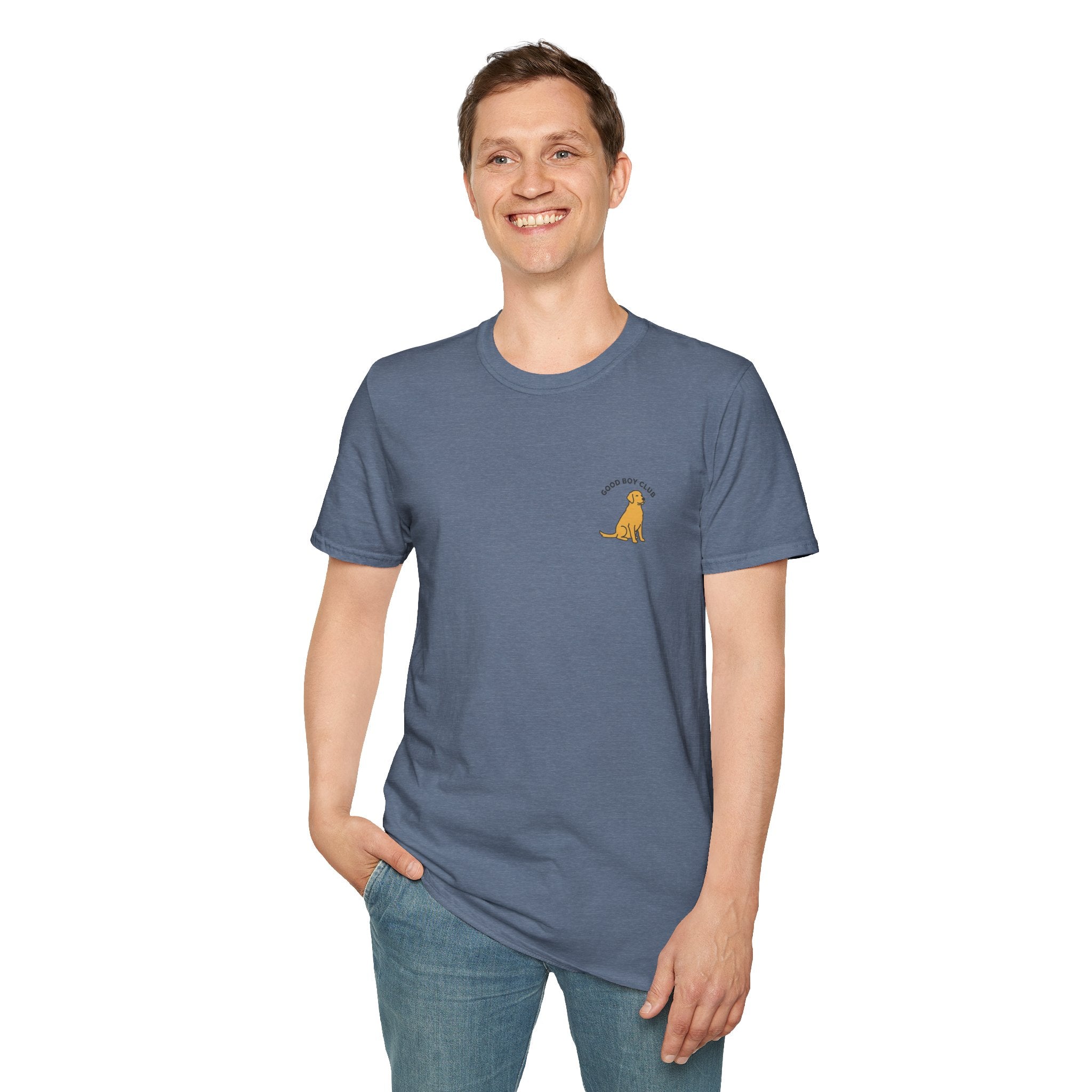 Golden Retriever Good Boy Club Print T-Shirt