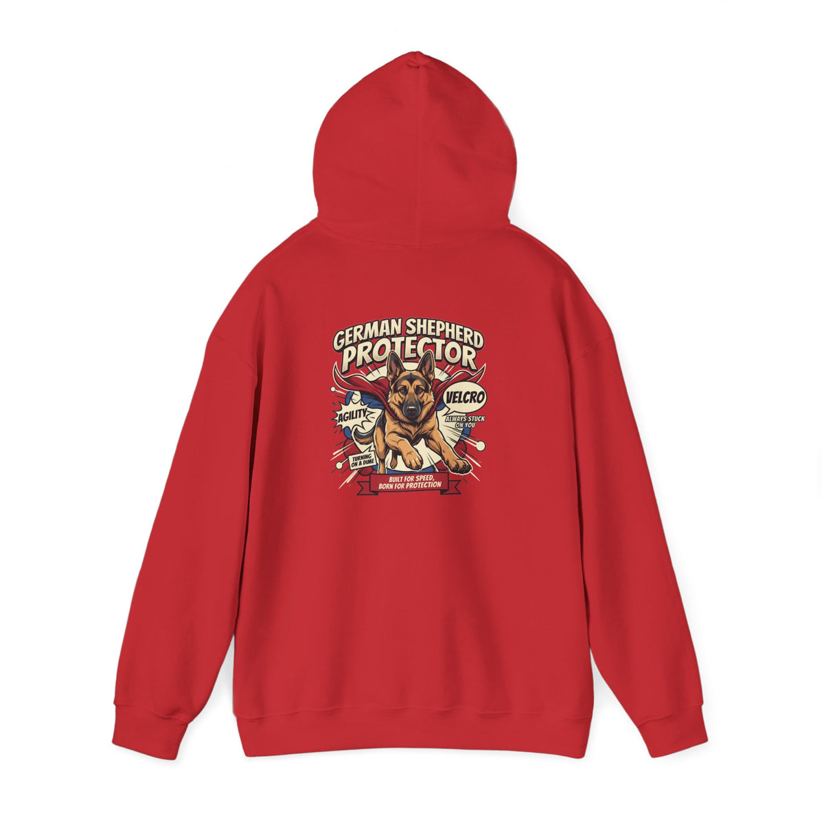 German Shepherd Protector Hoodie — "Not All Heroes Wear Capes" Dog Lover Pullover