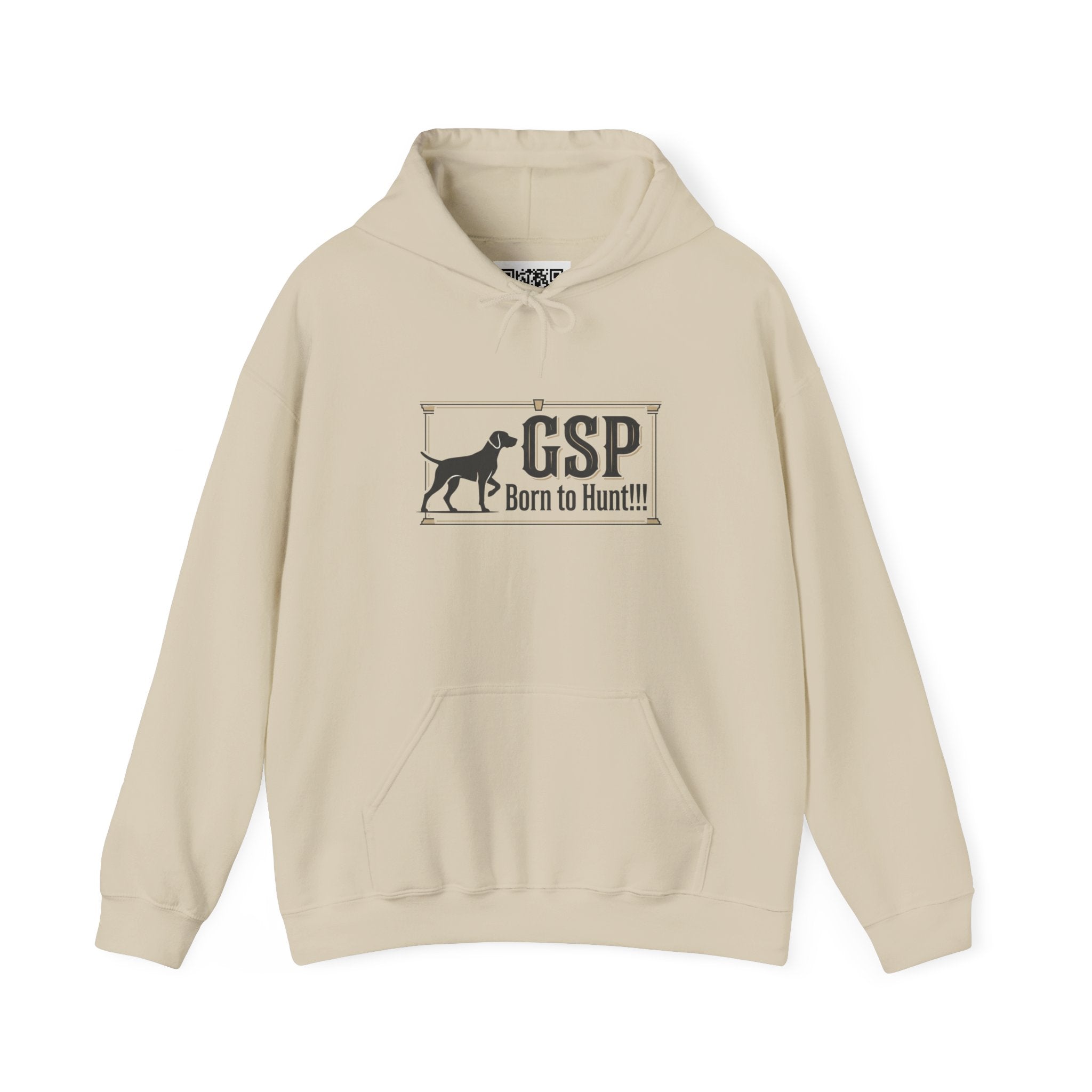 GSP 'Born to Hunt' Hoodie — German Shorthaired Pointer Blueprint Design