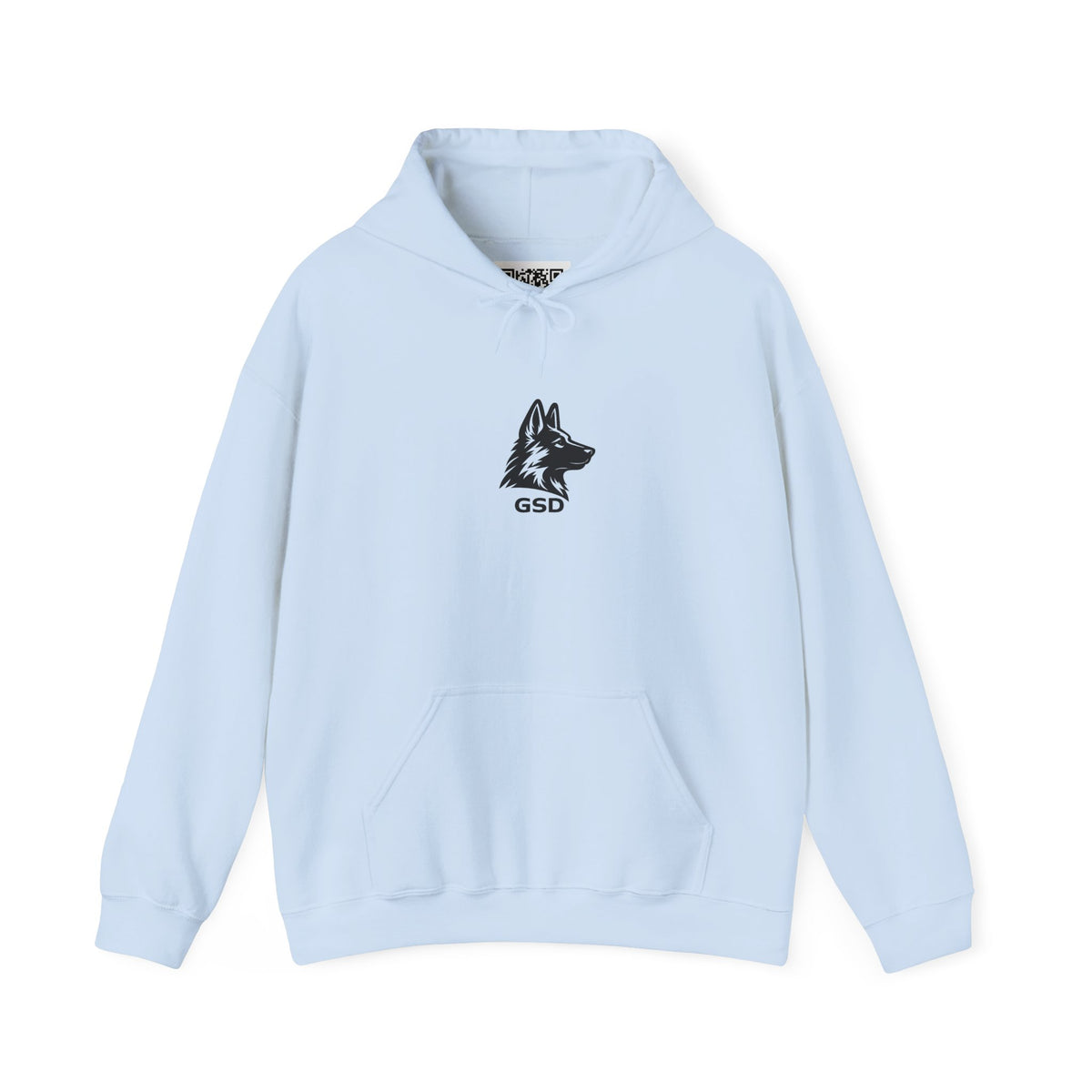 German Shepherd Hoodie - "I Can Run What's Your SuperPower" - Word Cloud Dog Silhouette Graphic Sweatshirt