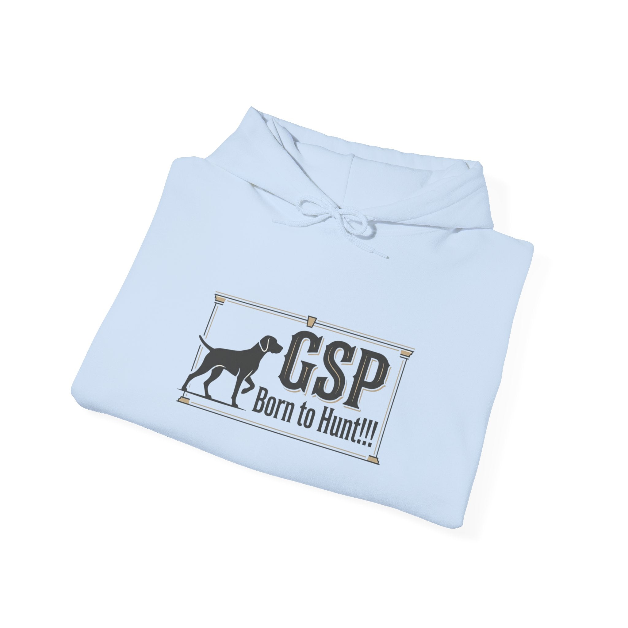 GSP 'Born to Hunt' Hoodie — German Shorthaired Pointer Blueprint Design