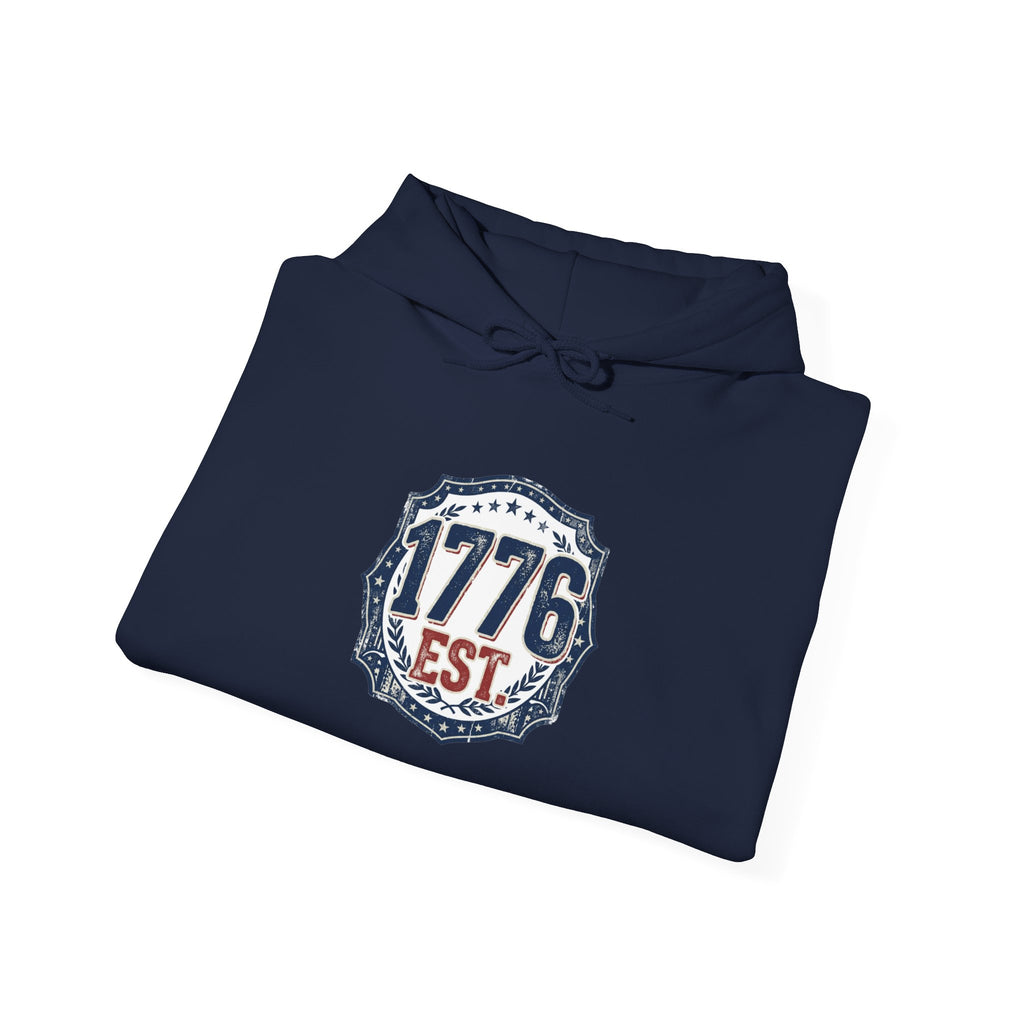 1776 Patriotic Hoodie — "Free Because of the Brave" Military Veteran Sweatshirt