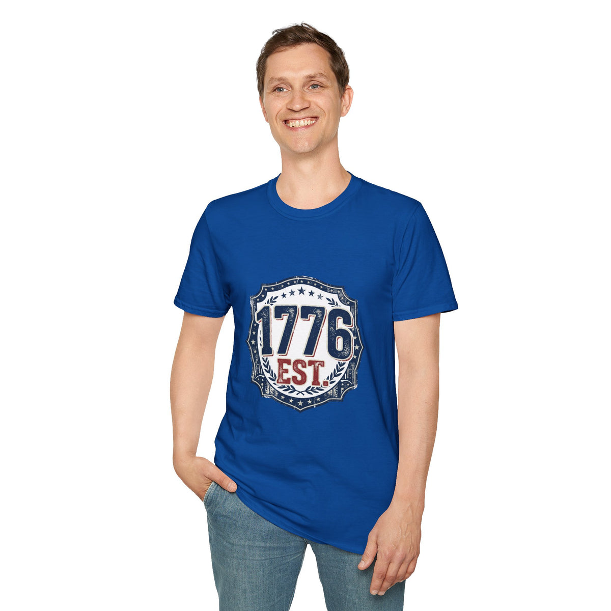 1776 Vintage Shield T-Shirt — Patriotic Independence Day Tee