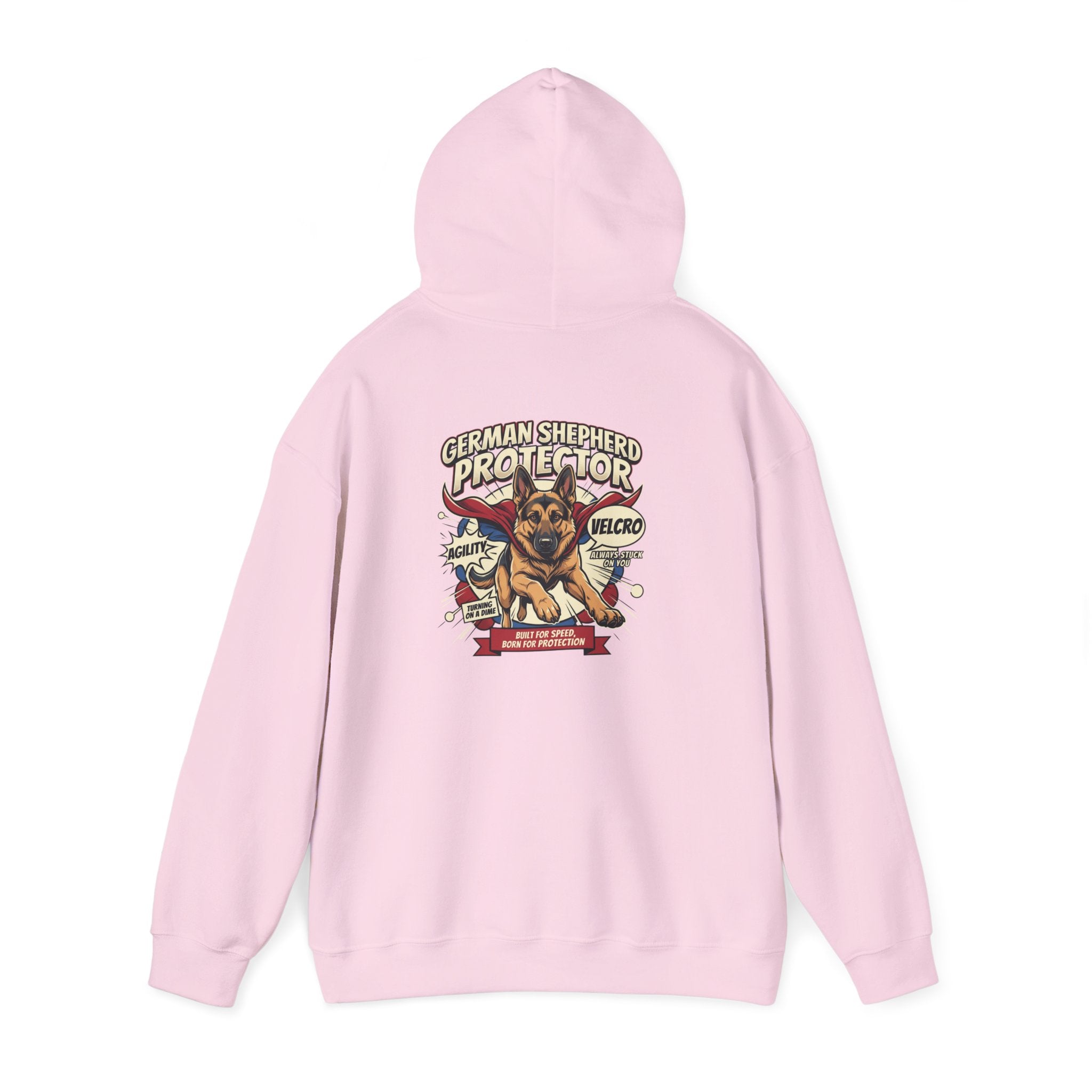 German Shepherd Protector Hoodie — "Not All Heroes Wear Capes" Dog Lover Pullover