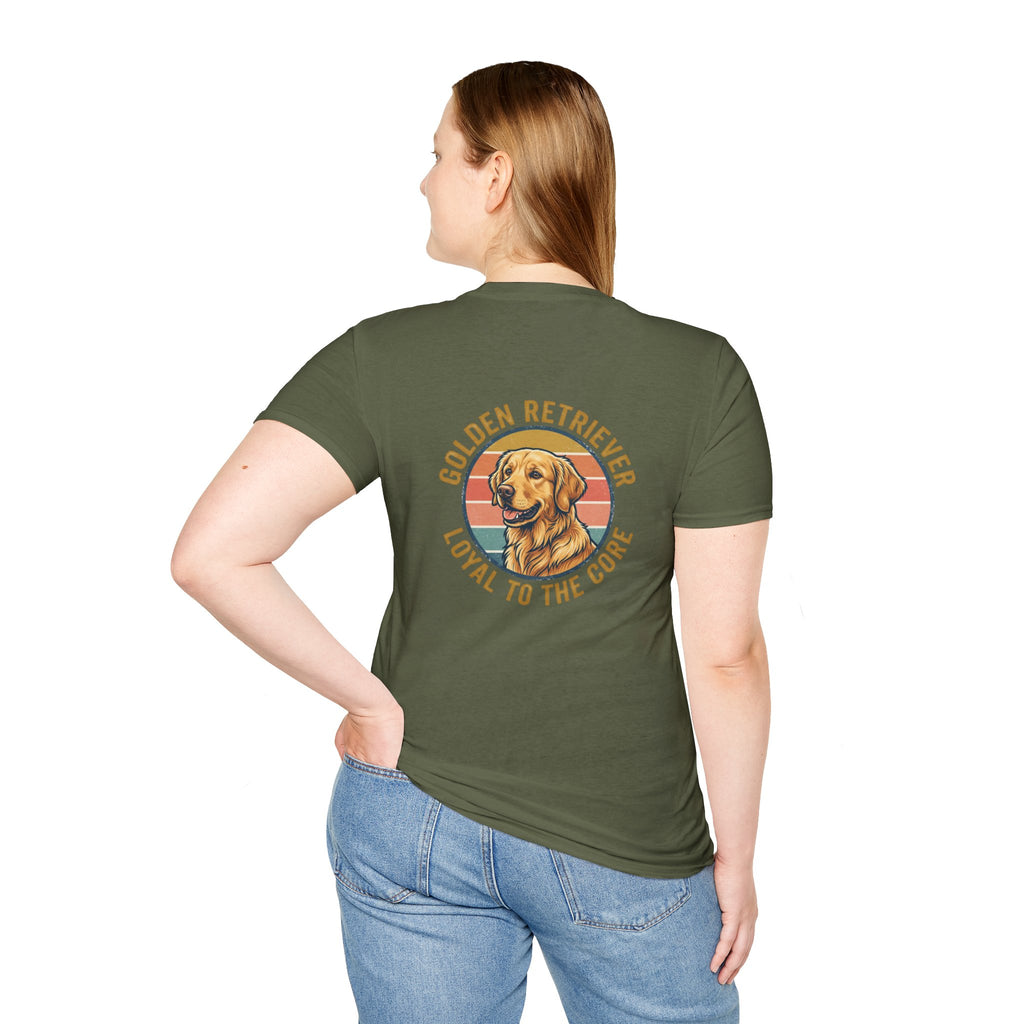 Golden Retriever Good Boy Club Print T-Shirt